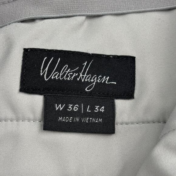 Walter Hagen Mens Golf Pants Size 36 x 34 Navy Blue Quick Dry Trouser Flat Front - Picture 4 of 12